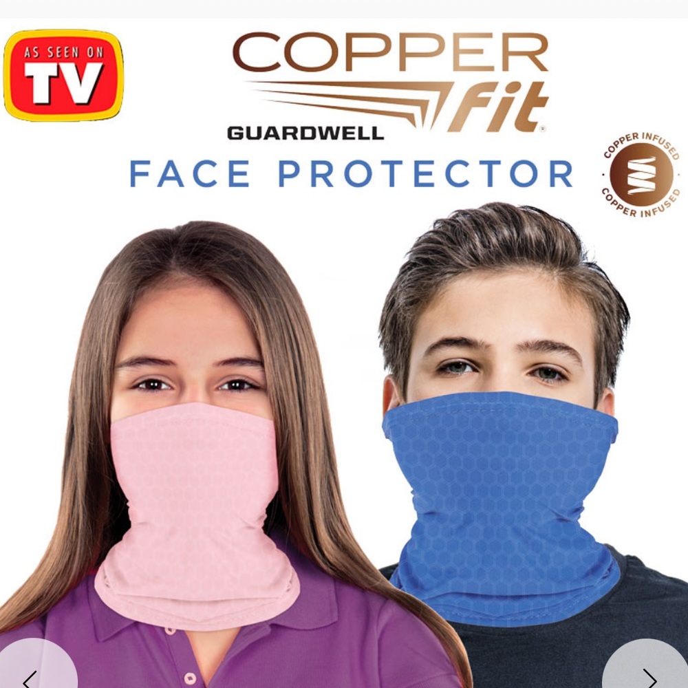 Copper Fit Kids' Guardwell Face Protector- BLUE